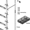 Larder unit, centre mounting, height adjustable (1700-2200 mm), with soft closing action, for 300 mm cabinet width