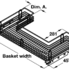 Undersink pull-out wire basket set, for 800-1000 mm cabinet width