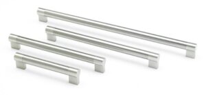 Keyhole Brushed Nickel Bar Handles