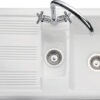 Rangemaster Portland CPL10102WH 1 1/2 bowl sink and drainer