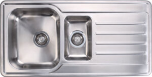 Stainless steel 1 1/2 bowl and drainer