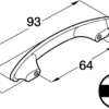 Bow handle, 64 mm hole centres