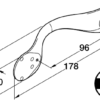 Bow handle, 96 mm hole centres